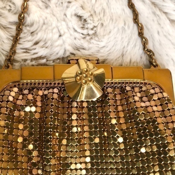 Whiting & Davis Gold Metal Mesh Handbag